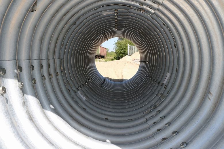 Corrugated metal structures